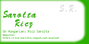 sarolta ricz business card